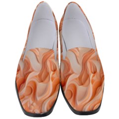 Peach Fuzz Elegant Print Abstract Design Women s Classic Loafer Heels