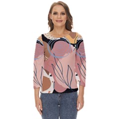 Abstract Boho Bohemian Style Retro Vintage Cut Out Wide Sleeve Top