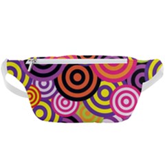 Abstract Circles Background Retro Waist Bag 