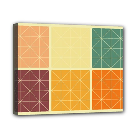 Square Cube Shape Colourful Canvas 10  X 8  (stretched)