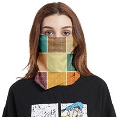 Square Cube Shape Colourful Face Covering Bandana (two Sides)