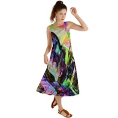 In Orbit Prismatic Summer Maxi Dress