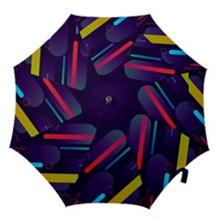 Colorful Abstract Background Hook Handle Umbrellas (medium)