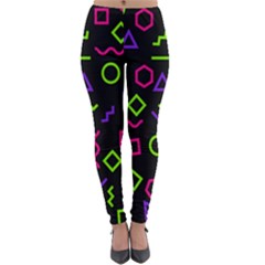 Geometric Seamless Pattern Lightweight Velour Leggings