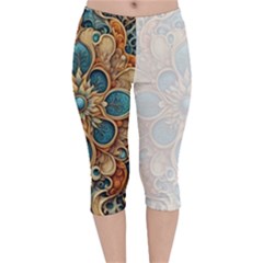 Muster 7 600dpi 12000 Matt Pattern 1 Velvet Capri Leggings 