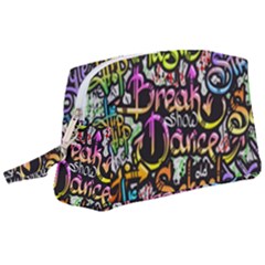 Graffiti Word Seamless Pattern Wristlet Pouch Bag (large) by Bedest