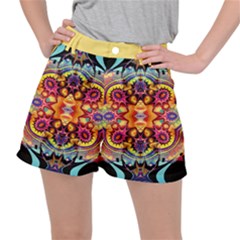 Gelb Floral Women s Ripstop Shorts