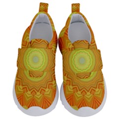 Sunshine Sunny Sun Abstract Yellow Kids  Velcro No Lace Shoes