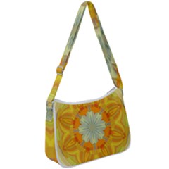 Sunshine Sunny Sun Abstract Yellow Zip Up Shoulder Bag by Ravend