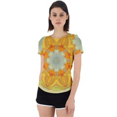 Sunshine Sunny Sun Abstract Yellow Back Cut Out Sport T-shirt