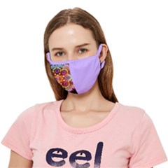 Pink Florales Muster Crease Cloth Face Mask (adult)