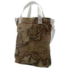 Old Vintage Classic Map Of Europe Canvas Messenger Bag