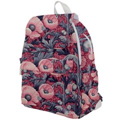 Vintage Floral Poppies Top Flap Backpack