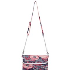 Vintage Floral Poppies Mini Crossbody Handbag