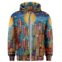 City New York Nyc Skyscraper Skyline Downtown Night Business Urban Travel Landmark Building Architec Men s Zipper Hoodie View1