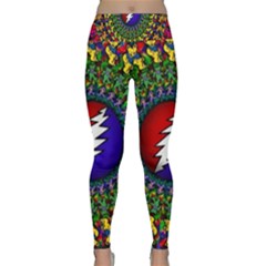 Grateful Dead Bear Pattern Lightweight Velour Classic Yoga Leggings