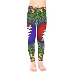 Grateful Dead Bear Pattern Kids  Classic Winter Leggings