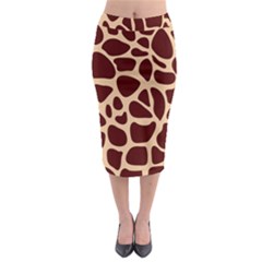 Animal Print Girraf Patterns Midi Pencil Skirt