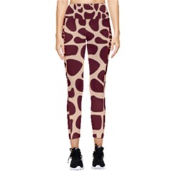 Animal Print Girraf Patterns Pocket Leggings 