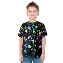 Christmas Star Gloss Lights Light Kids  Cotton T-shirt