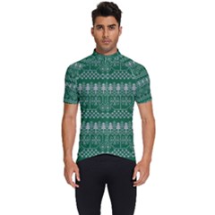 Christmas Knit Digital Men s Short Sleeve Cycling Jersey by Mariart