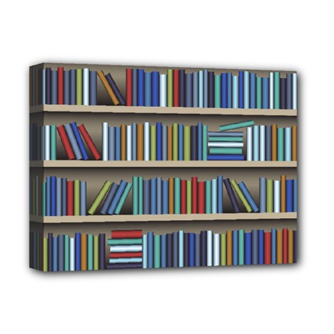Bookshelf Deluxe Canvas 16  X 12  (stretched) 