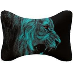 Angry Male Lion Predator Carnivore Seat Head Rest Cushion