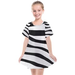 White Tiger Skin Kids  Smock Dress