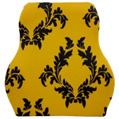 Yellow Regal Filagree Pattern Car Seat Velour Cushion  by Azkajaya