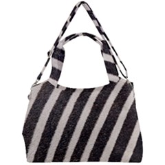 Zebra Zebra Pattern Zebra Fur Zebra Print Strip Double Compartment Shoulder Bag by Azkajaya