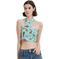 Pattern With Koi Fishes Cut Out Top by Ket1n9