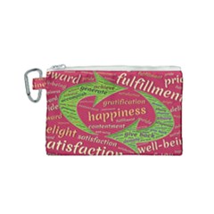 Fulfillment Satisfaction Happiness Canvas Cosmetic Bag (small)