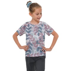 Leaves Pattern Background Nature Kids  Mesh Piece T-shirt