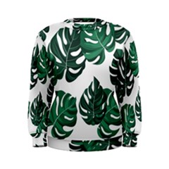 Illustrations Monstera Leafes Women s Sweatshirt