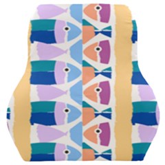 Illustrations Of Fish Texture Modulate Sea Pattern Car Seat Back Cushion  by anzea