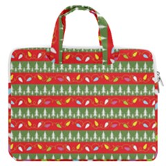 Christmas-papers-red-and-green Macbook Pro 15  Double Pocket Laptop Bag 