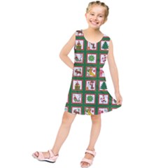 Christmas Paper Christmas Pattern Kids  Tunic Dress by Bedest