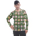 Christmas Paper Christmas Pattern Men s Pique Long Sleeve T-Shirt View1