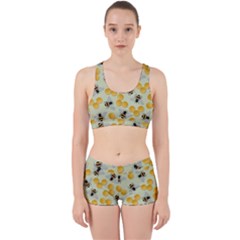 Bees Pattern Honey Bee Bug Honeycomb Honey Beehive Work It Out Gym Set