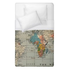 Vintage World Map Duvet Cover (single Size) by Loisa77