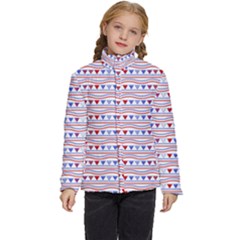 Nautical Digital Paper Nautical Boat Kids  Puffer Bubble Jacket Coat by anzea