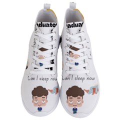 I Graduated Can I Sleep Now  Men s Lightweight High Top Sneakers by Strawcherrys10