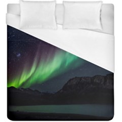 Aurora Borealis Beautiful Northern Lights Nature Duvet Cover (king Size) by Loisa77