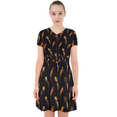 Abstract Art Pattern Warm Colors Adorable In Chiffon Dress