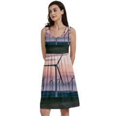 Wind Giants At Twilight Classic Skater Dress by Tellerarts