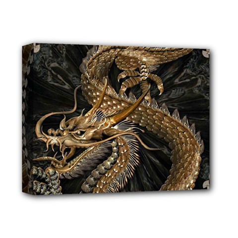 Fantasy Dragon Pentagram Deluxe Canvas 14  X 11  (stretched)