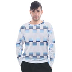 Geometric Pulse Print Design Men s Long Sleeve Raglan T-shirt