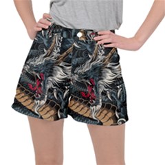 Dragon Snake Legend Japanese Mythology Women s Ripstop Shorts by Perong