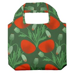 Poppy Fierce Wolf Poppies Bud Premium Foldable Grocery Recycle Bag