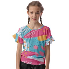 Background Abstract Kids  Cut Out Flutter Sleeves